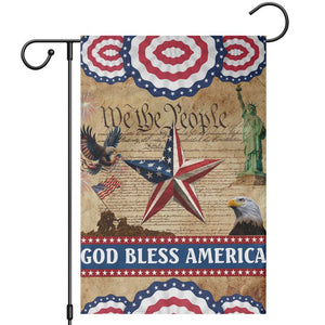 God Bless America Patriotic Eagle Garden Flag Vintage We The People Constitution Independence Day Freedom Tribute TS02 Multicolor Print Your Wear