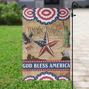 God Bless America Patriotic Eagle Garden Flag Vintage We The People Constitution Independence Day Freedom Tribute TS02 Print Your Wear