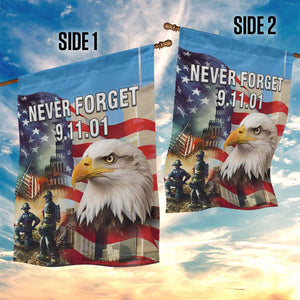 Never Forget 911 Patriotic Memorial Garden Flag American Flag Bald Eagle First Responder Tribute TS02 Print Your Wear
