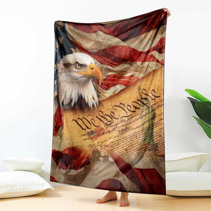 We The People Patriotic Eagle American Flag Throw Blanket Liberty Freedom USA Pride Tribute 4th of July Independence Celebration TS02 Print Your Wear