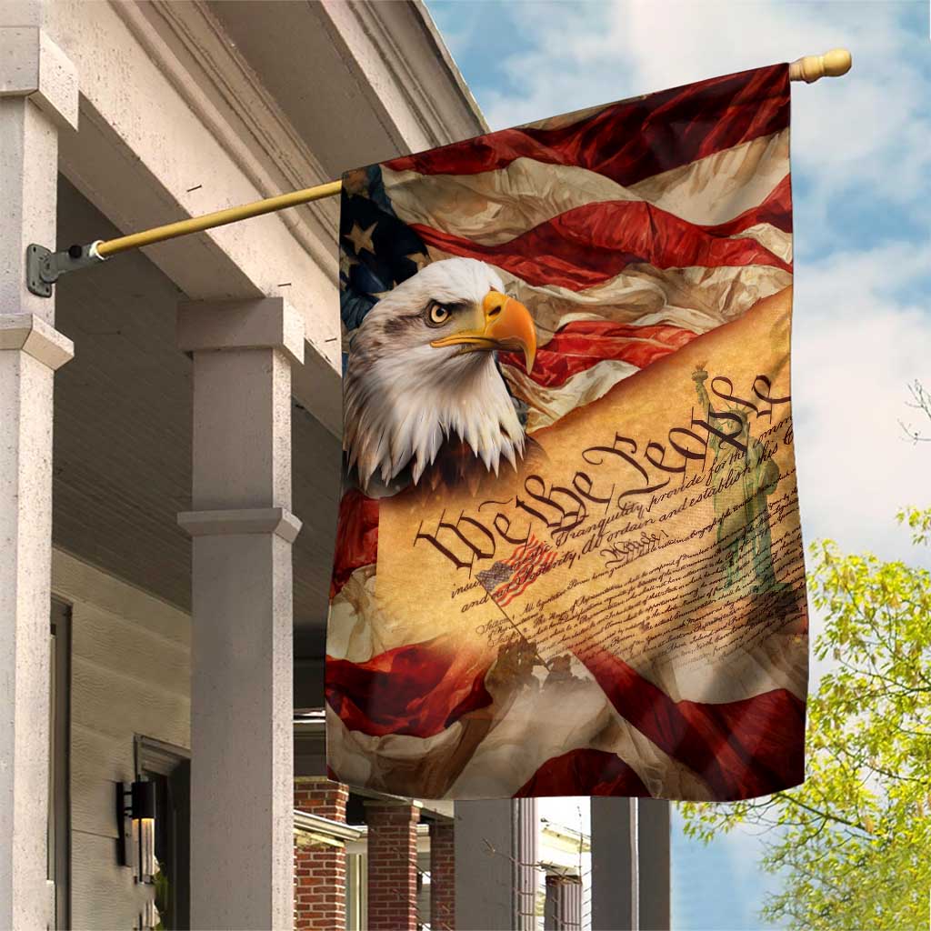 We The People Patriotic Eagle American Flag Garden Flag Liberty Freedom USA Pride Tribute 4th of July Independence Celebration TS02 Print Your Wear