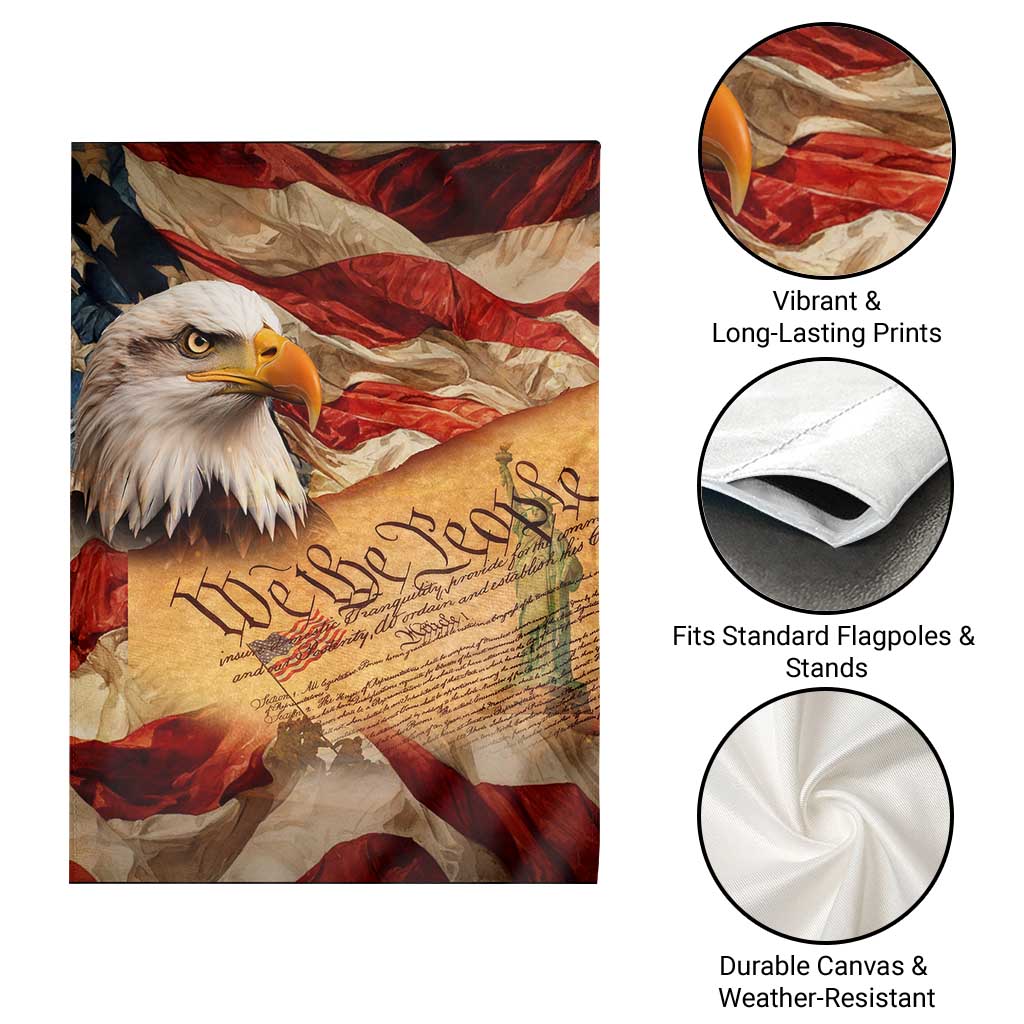 We The People Patriotic Eagle American Flag Garden Flag Liberty Freedom USA Pride Tribute 4th of July Independence Celebration TS02 Print Your Wear