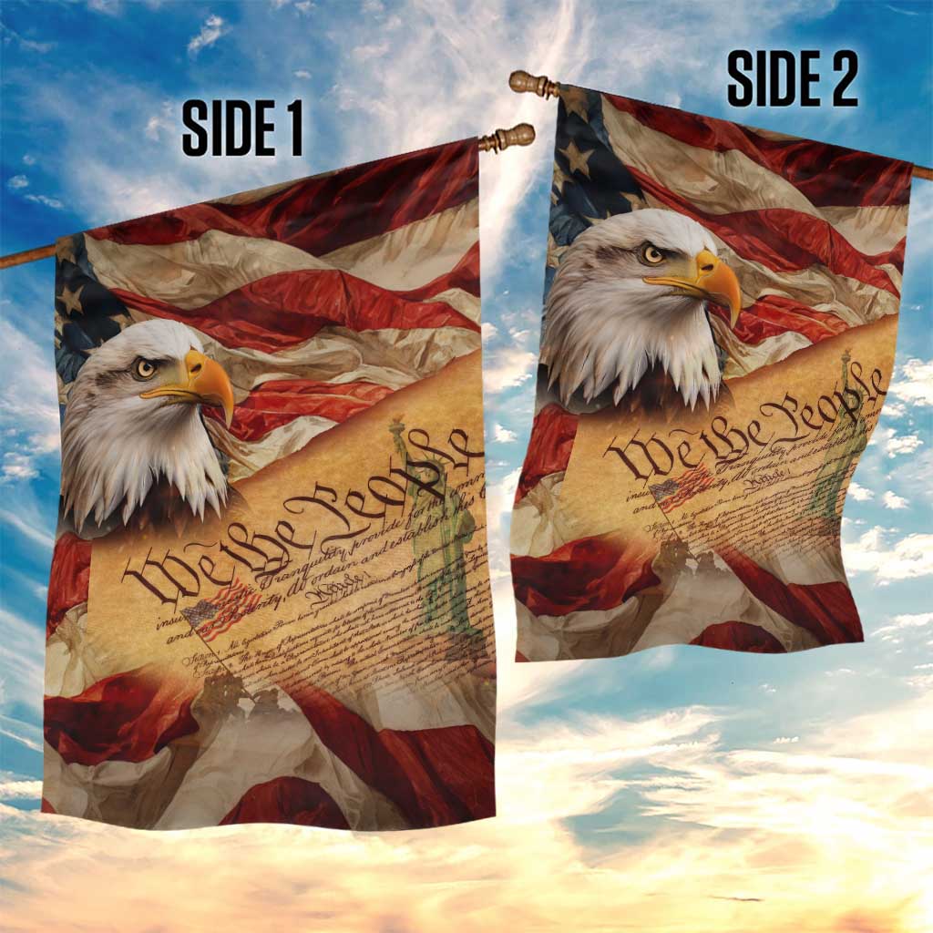 We The People Patriotic Eagle American Flag Garden Flag Liberty Freedom USA Pride Tribute 4th of July Independence Celebration TS02 Print Your Wear