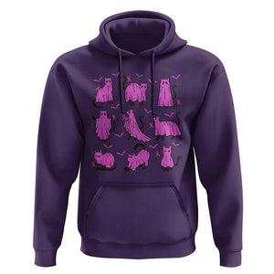 Black Cat Breast Cancer Hoodie Funny Pink Ghost Sheets Support Warrior TS02 Purple Print Your Wear