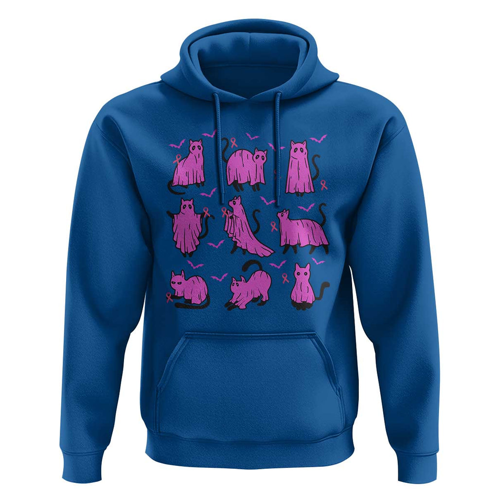 Black Cat Breast Cancer Hoodie Funny Pink Ghost Sheets Support Warrior TS02 Royal Blue Print Your Wear