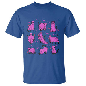Black Cat Breast Cancer T Shirt Funny Pink Ghost Sheets Support Warrior TS02 Royal Blue Print Your Wear