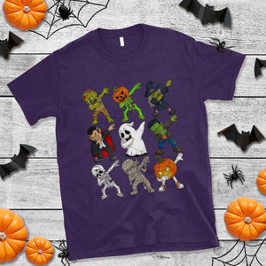 Halloween Costume T Shirt Spooky Dabbing Skeleton Zombie Scary Pumpkin TS02 Purple Print Your Wear