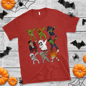 Halloween Costume T Shirt Spooky Dabbing Skeleton Zombie Scary Pumpkin TS02 Red Print Your Wear