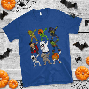 Halloween Costume T Shirt Spooky Dabbing Skeleton Zombie Scary Pumpkin TS02 Royal Blue Print Your Wear