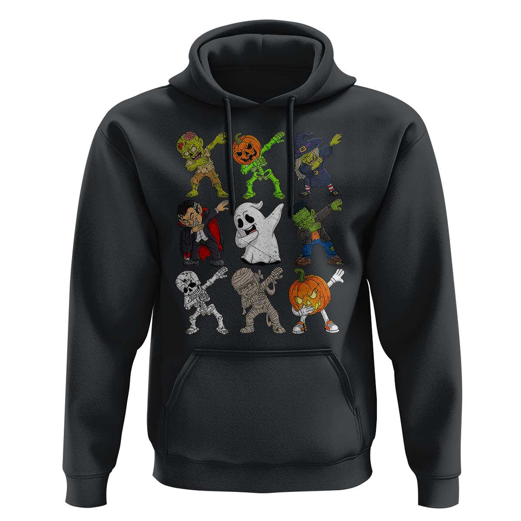 Halloween Costume Hoodie Spooky Dabbing Skeleton Zombie Scary Pumpkin TS02 Black Print Your Wear