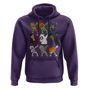 Halloween Costume Hoodie Spooky Dabbing Skeleton Zombie Scary Pumpkin TS02 Purple Print Your Wear