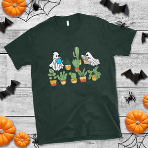 Halloween Gardening T Shirt Cute Gardener Boo Sheet Ghost Garden Plants Lover Halloween Costume TS02 Dark Forest Green Print Your Wear