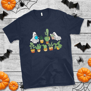Halloween Gardening T Shirt Cute Gardener Boo Sheet Ghost Garden Plants Lover Halloween Costume TS02 Navy Print Your Wear