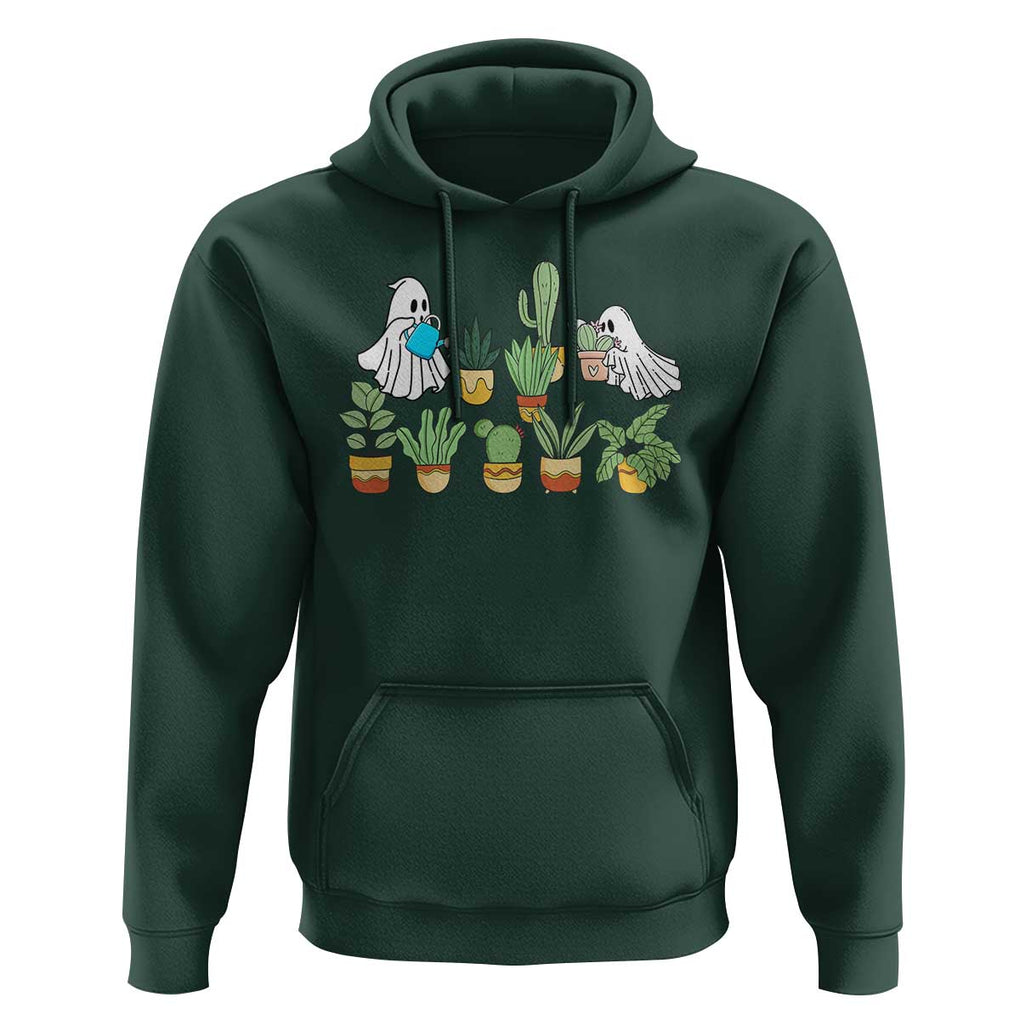 Halloween Gardening Hoodie Cute Gardener Boo Sheet Ghost Garden Plants Lover Halloween Costume TS02 Dark Forest Green Print Your Wear