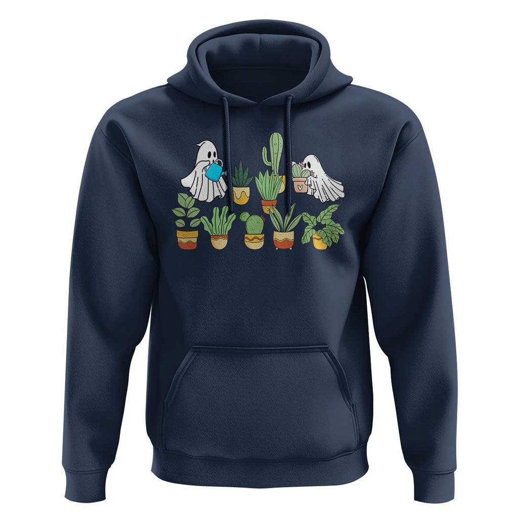 Halloween Gardening Hoodie Cute Gardener Boo Sheet Ghost Garden Plants Lover Halloween Costume TS02 Navy Print Your Wear