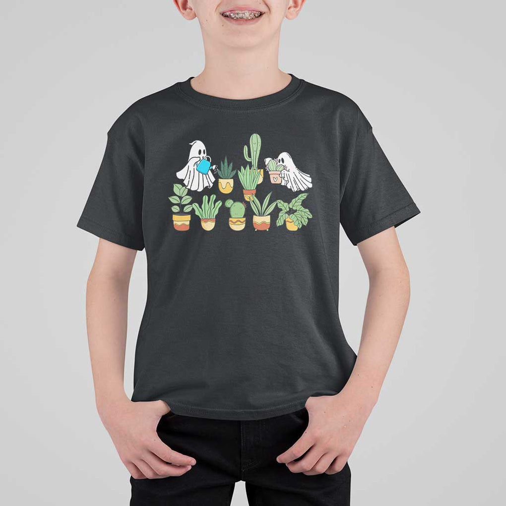 Halloween Gardening T Shirt For Kid Cute Gardener Boo Sheet Ghost Garden Plants Lover Halloween Costume TS02 Black Print Your Wear