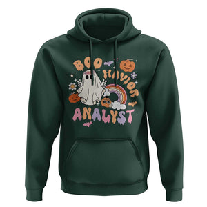 Behavior Analyst Halloween Boo Sheet Hoodie Boo-Havior Analyst ABA RBT BCBA Therapist TS02 Dark Forest Green Print Your Wear