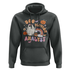 Behavior Analyst Halloween Boo Sheet Hoodie Boo-Havior Analyst ABA RBT BCBA Therapist TS02 Dark Heather Print Your Wear