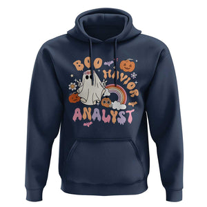 Behavior Analyst Halloween Boo Sheet Hoodie Boo-Havior Analyst ABA RBT BCBA Therapist TS02 Navy Print Your Wear