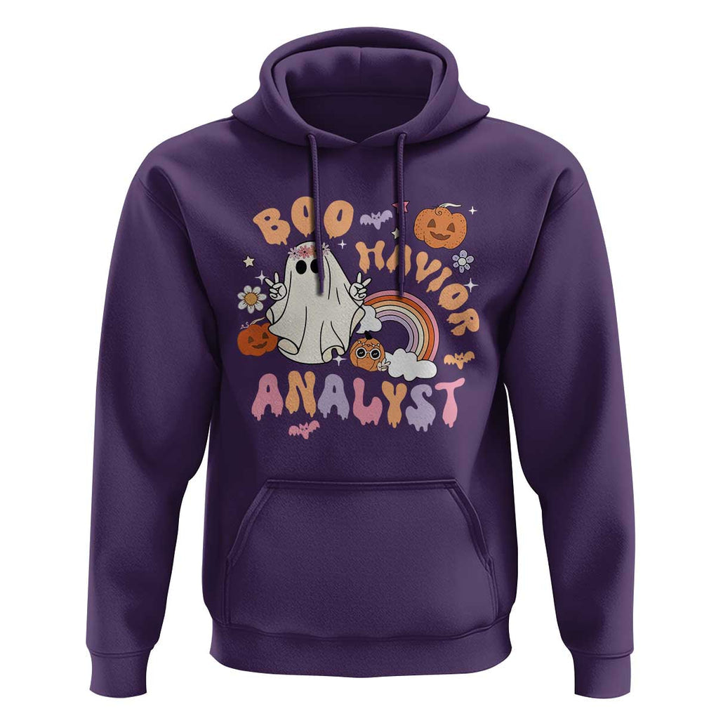 Behavior Analyst Halloween Boo Sheet Hoodie Boo-Havior Analyst ABA RBT BCBA Therapist TS02 Purple Print Your Wear