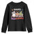 Happy HalloThanksMas Youth Sweatshirt Halloween Thanksgiving Christmas Retro Groovy Cute TS02 Black Print Your Wear