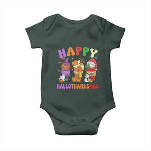 Happy HalloThanksMas Latte Baby Onesie Halloween Thanksgiving Christmas TS02 Print Your Wear