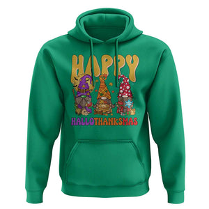 Happy HalloThanksMas Gnomes Hoodie Halloween Thanksgiving Christmas TS02 Irish Green Print Your Wear