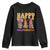Happy HalloThanksMas Gnomes Youth Sweatshirt Halloween Thanksgiving Christmas TS02 Black Print Your Wear