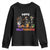 Happy HalloThanksMas Skeleton Youth Sweatshirt Halloween Thanksgiving Christmas TS02 Black Print Your Wear