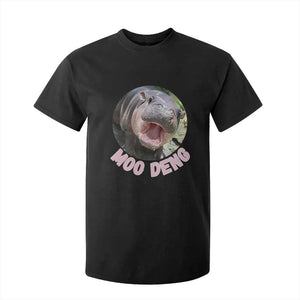 Baby Hippo Moo Deng T Shirt For Kid Cute Pygmy Hippopotamus Bouncy Pig TS02 Black Print Your Wear