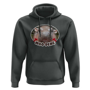 Baby Hippo Moo Deng Hoodie Cute Pygmy Hippopotamus Meme TS02 Dark Heather Print Your Wear