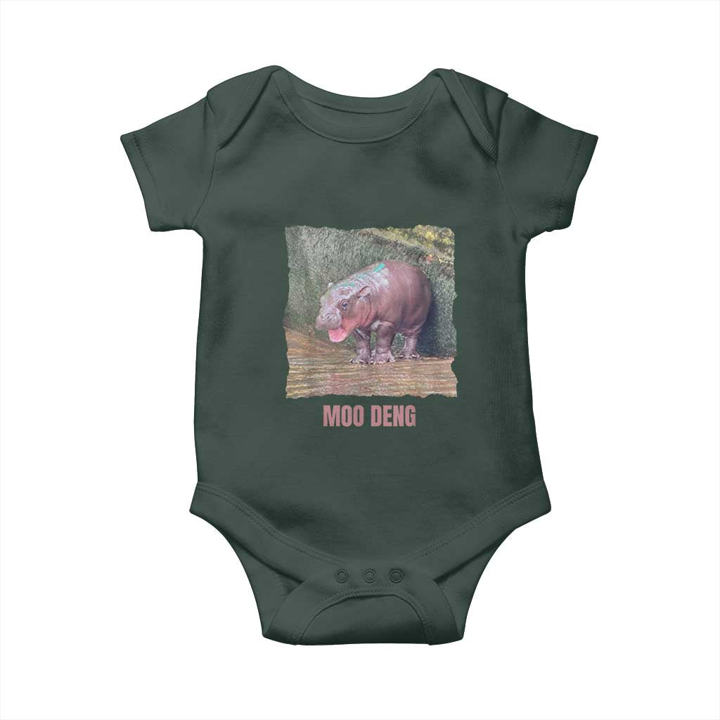 Baby Hippo Moo Deng Baby Onesie Cute Pygmy Hippopotamus In Thai TS02 Print Your Wear