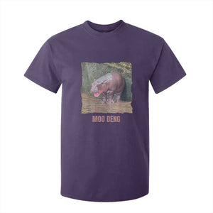 Baby Hippo Moo Deng T Shirt For Kid Cute Pygmy Hippopotamus In Thai TS02 Purple Print Your Wear