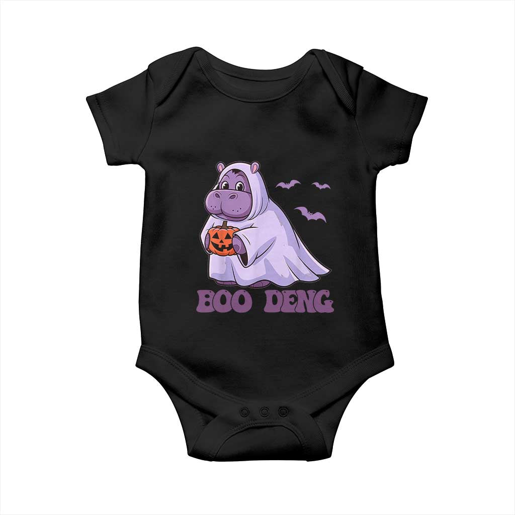 Baby Hippo Moo Deng Baby Onesie Boo-deng Halloween Cute Pygmy Hippopotamus TS02 Black Print Your Wear