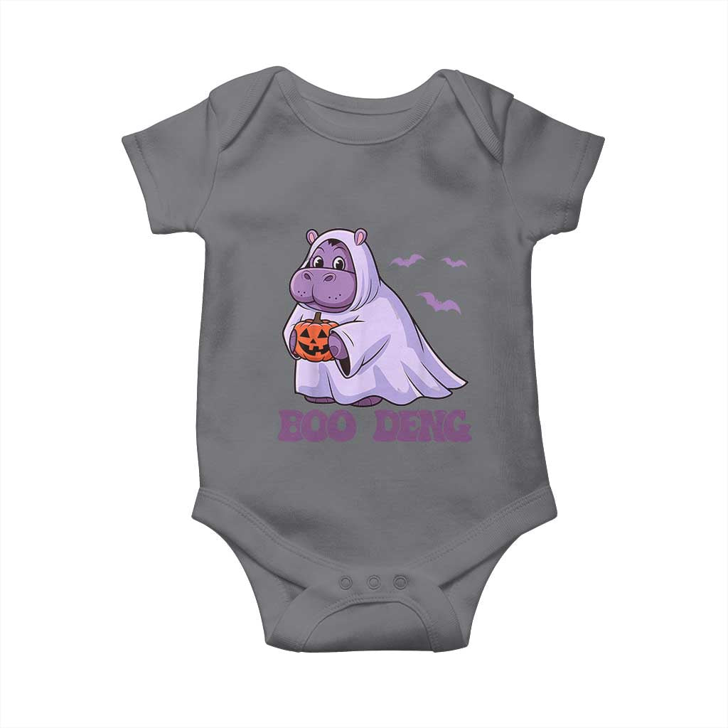 Baby Hippo Moo Deng Baby Onesie Boo-deng Halloween Cute Pygmy Hippopotamus TS02 Charcoal Print Your Wear