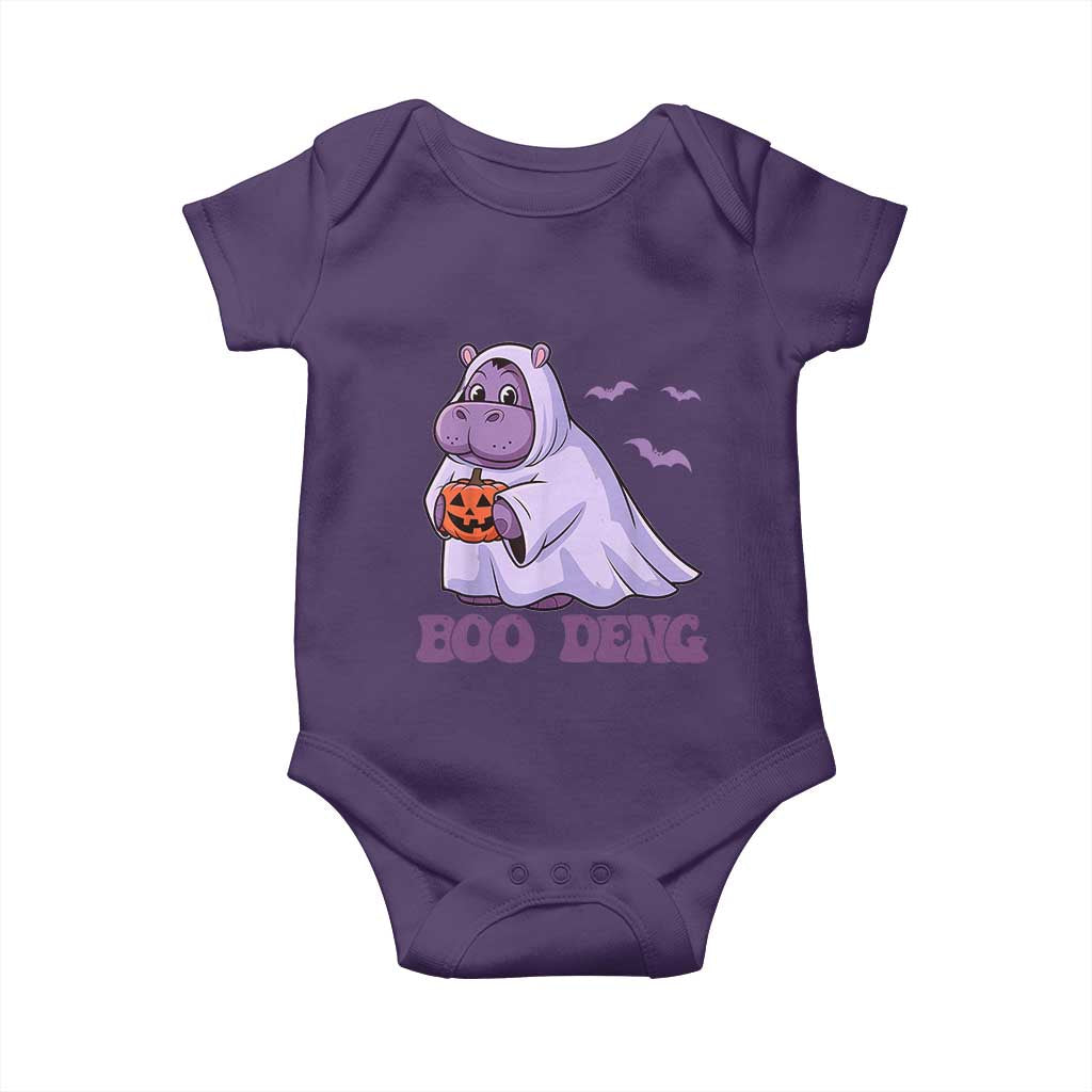 Baby Hippo Moo Deng Baby Onesie Boo-deng Halloween Cute Pygmy Hippopotamus TS02 Purple Print Your Wear