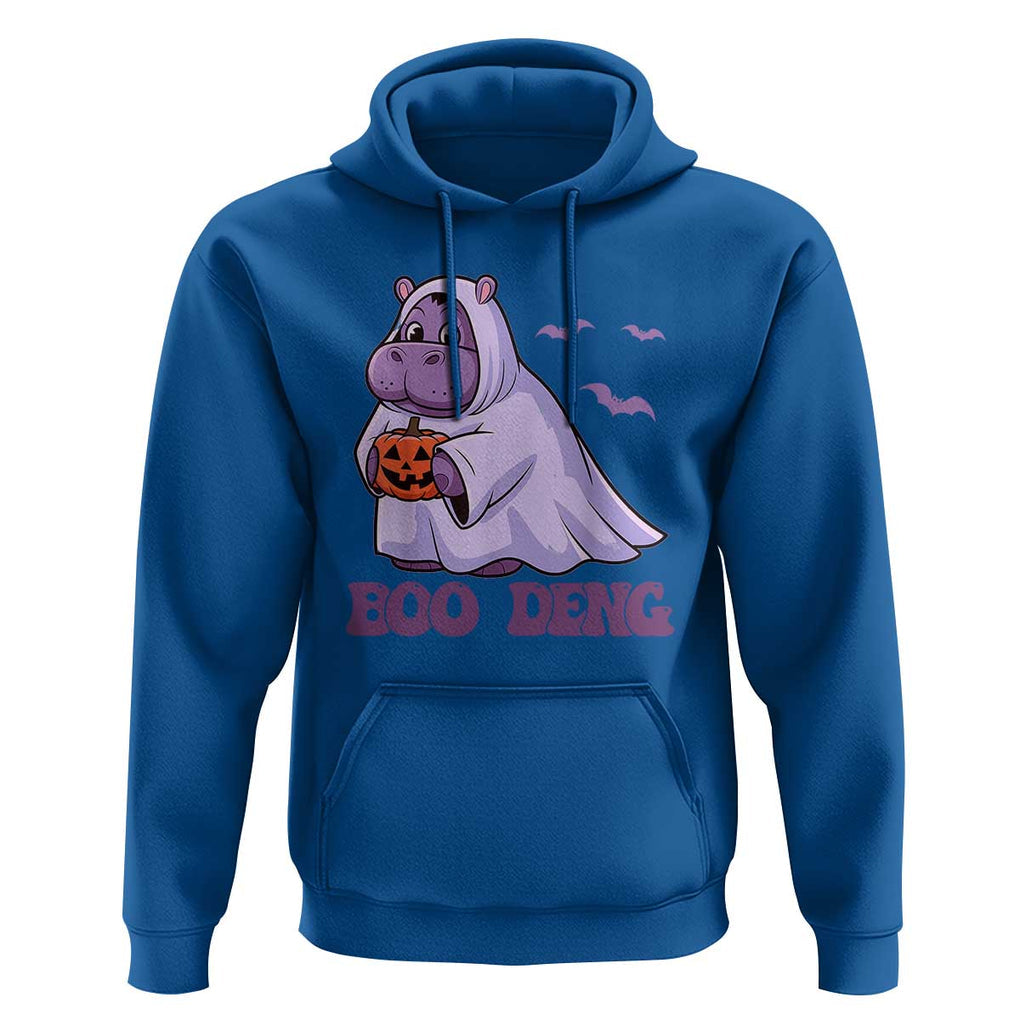 Baby Hippo Moo Deng Hoodie Boo-deng Halloween Cute Pygmy Hippopotamus TS02 Royal Blue Print Your Wear