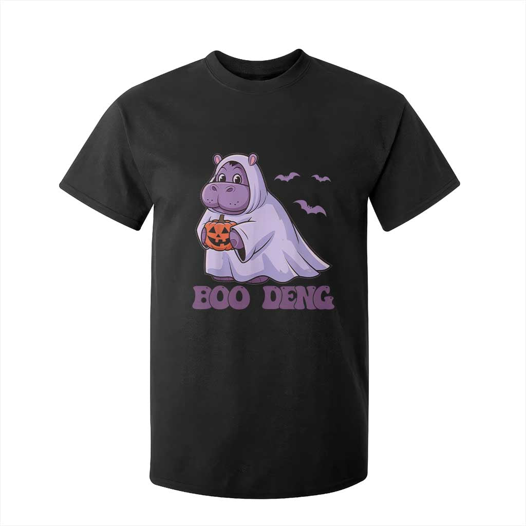 Baby Hippo Moo Deng T Shirt For Kid Boo-deng Halloween Cute Pygmy Hippopotamus TS02 Black Print Your Wear