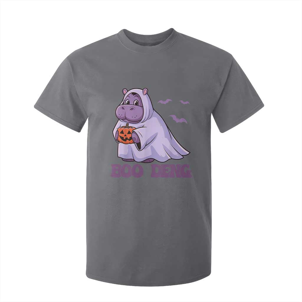 Baby Hippo Moo Deng T Shirt For Kid Boo-deng Halloween Cute Pygmy Hippopotamus TS02 Charcoal Print Your Wear