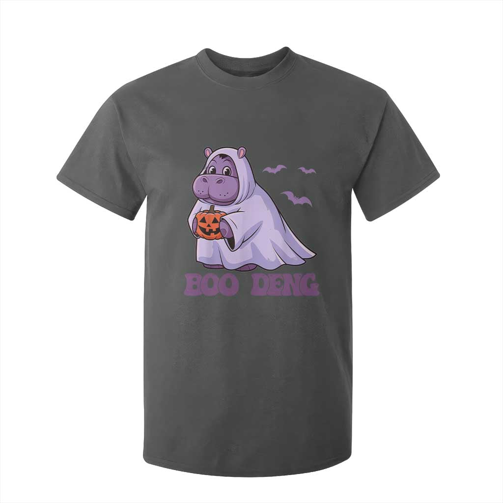 Baby Hippo Moo Deng T Shirt For Kid Boo-deng Halloween Cute Pygmy Hippopotamus TS02 Dark Heather Print Your Wear