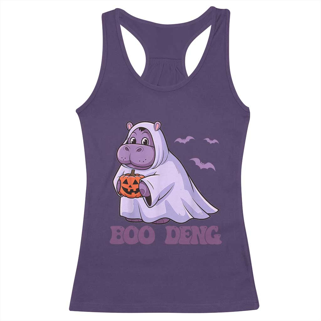 Baby Hippo Moo Deng Racerback Tank Top Boo-deng Halloween Cute Pygmy Hippopotamus TS02 Purple Print Your Wear