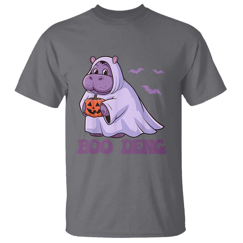 Baby Hippo Moo Deng T Shirt Boo-deng Halloween Cute Pygmy Hippopotamus TS02 Charcoal Print Your Wear