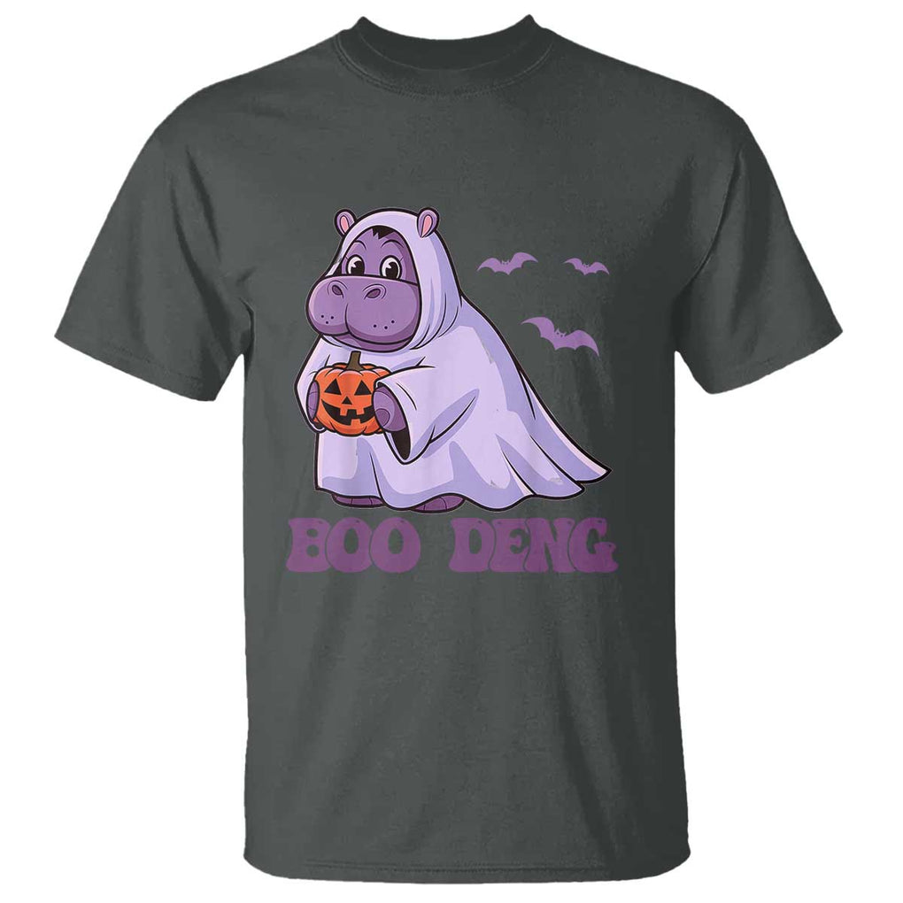 Baby Hippo Moo Deng T Shirt Boo-deng Halloween Cute Pygmy Hippopotamus TS02 Dark Heather Print Your Wear