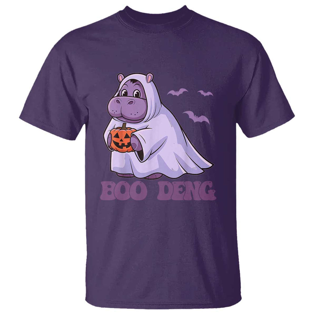 Baby Hippo Moo Deng T Shirt Boo-deng Halloween Cute Pygmy Hippopotamus TS02 Purple Print Your Wear