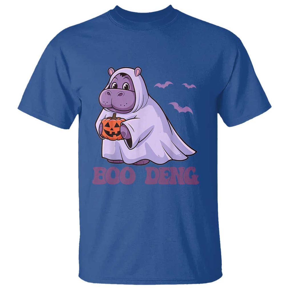 Baby Hippo Moo Deng T Shirt Boo-deng Halloween Cute Pygmy Hippopotamus TS02 Royal Blue Print Your Wear