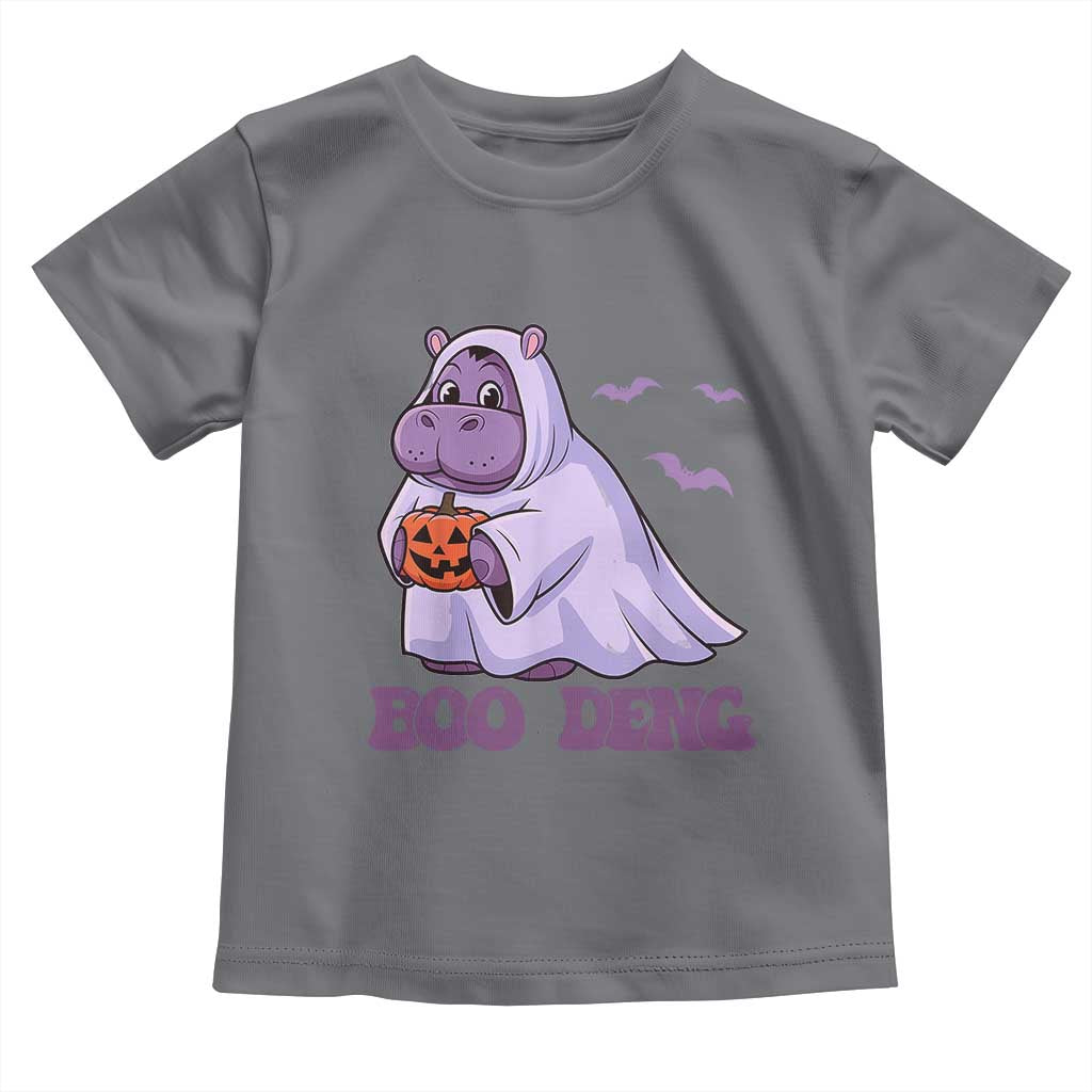 Baby Hippo Moo Deng Toddler T Shirt Boo-deng Halloween Cute Pygmy Hippopotamus TS02 Charcoal Print Your Wear