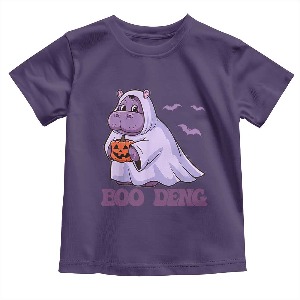 Baby Hippo Moo Deng Toddler T Shirt Boo-deng Halloween Cute Pygmy Hippopotamus TS02 Purple Print Your Wear