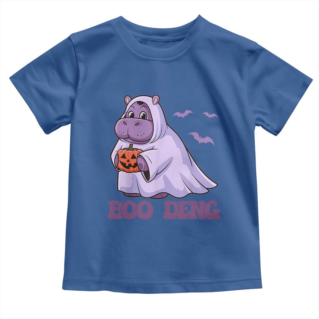 Baby Hippo Moo Deng Toddler T Shirt Boo-deng Halloween Cute Pygmy Hippopotamus TS02 Royal Blue Print Your Wear