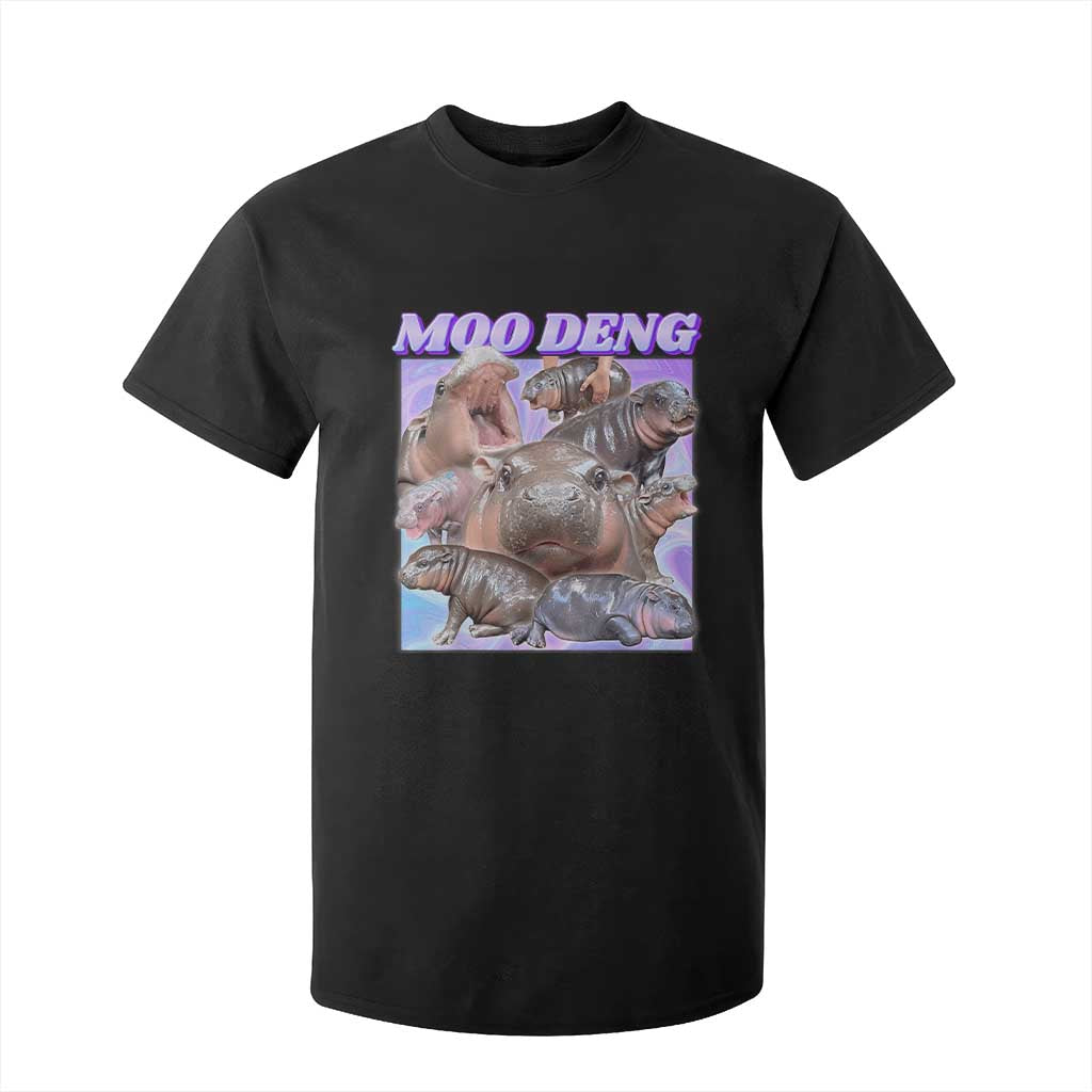 Baby Hippo Moo Deng T Shirt For Kid The Famous Cute Pygmy Hippopotamus TS02 Black Print Your Wear