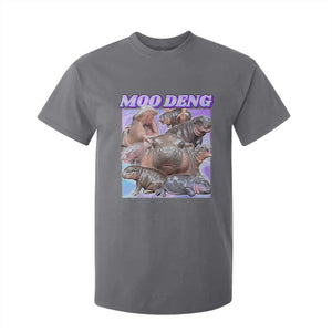 Baby Hippo Moo Deng T Shirt For Kid The Famous Cute Pygmy Hippopotamus TS02 Charcoal Print Your Wear